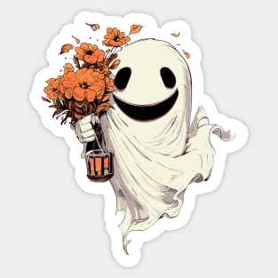 Haunted Autumn flowers Sticker